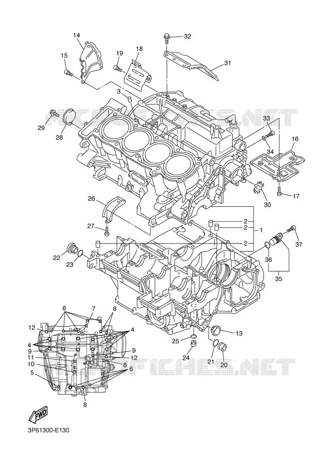 CARTERDELEN Yamaha MOTO 1300 2008 FJR ABS  FJR1300A