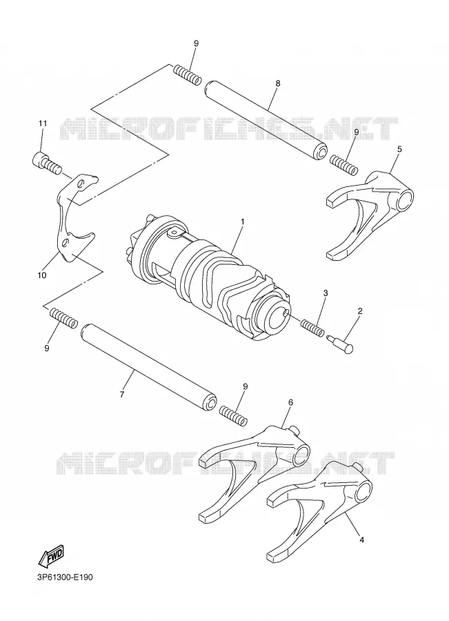 SCHAKELWALS Yamaha MOTO 1300 2008 FJR ABS  FJR1300A