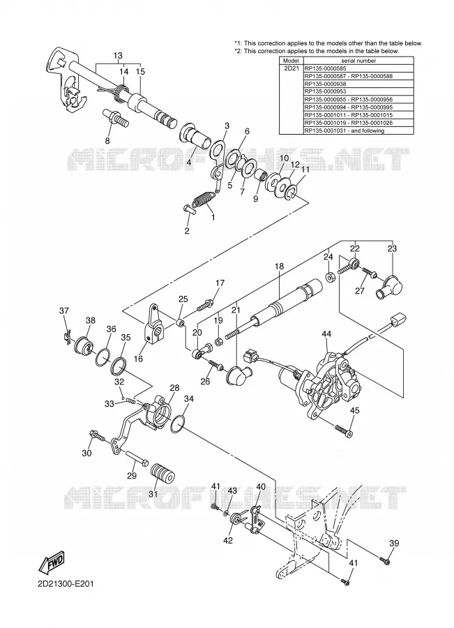 SCHAKEL STANG / PEDAAL Yamaha MOTO 1300 2006 FJR AS ABS  FJR1300AS