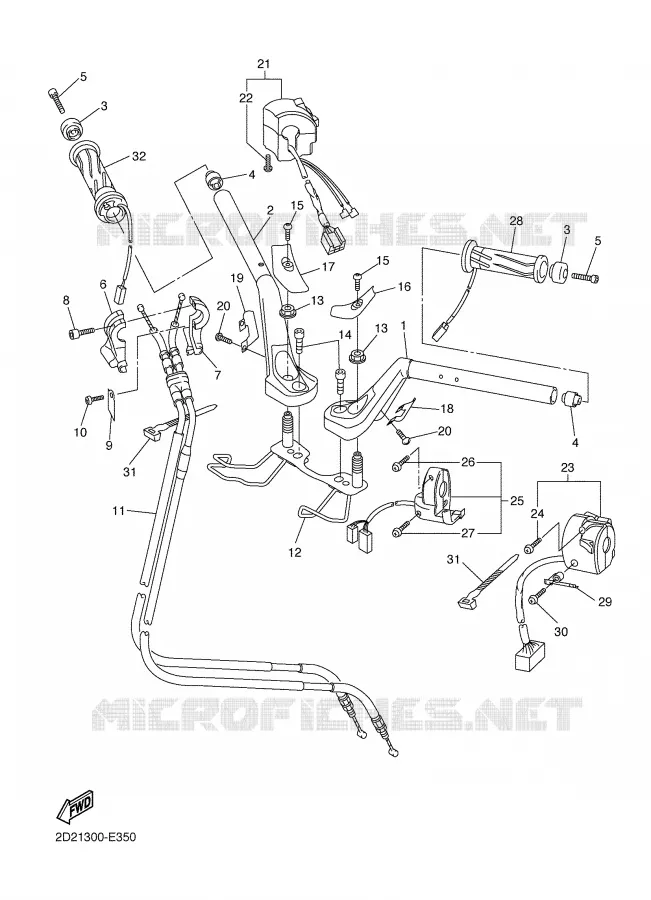 STUUR / KABEL Yamaha MOTO 1300 2006 FJR AS ABS  FJR1300AS
