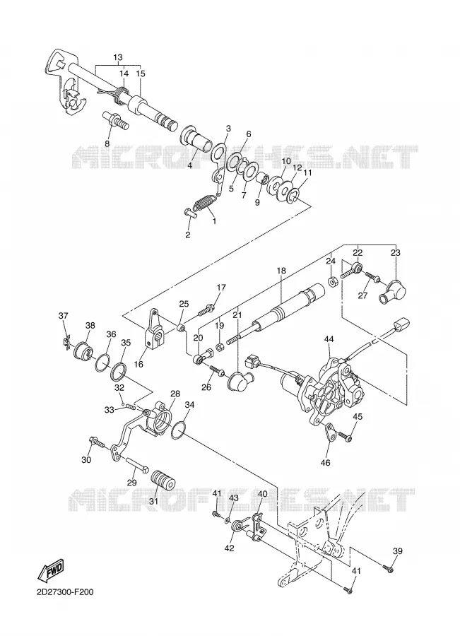 SCHAKEL STANG / PEDAAL Yamaha MOTO 1300 2007 FJR  FJR1300AS