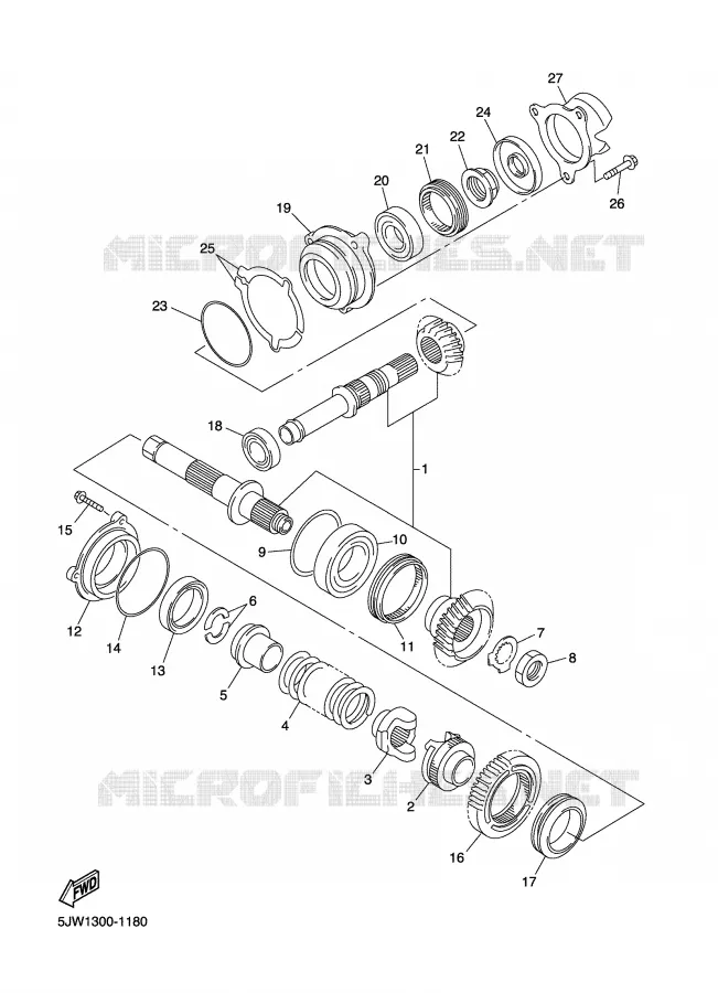 TRANSMISSIE Yamaha MOTO 1300 2008 FJR AS ABS  FJR1300AS