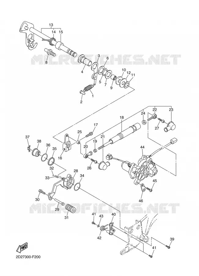SCHAKEL STANG / PEDAAL Yamaha MOTO 1300 2008 FJR AS ABS  FJR1300AS