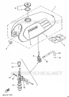 BENZINE TANK voor Yamaha FS1 1987