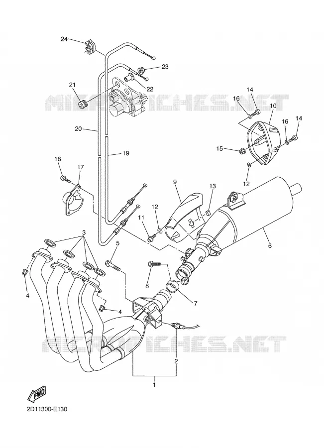 UITLAAT Yamaha MOTO 1000 2006 FZ1  FZ1-N FAZER _