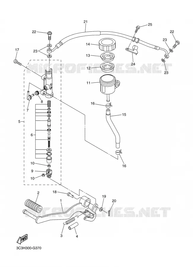REMPOMP ACHTER Yamaha MOTO 1000 2008 FZ1  FZ1-N FAZER _