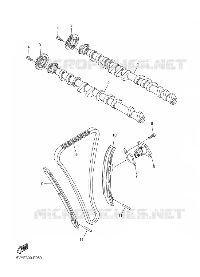 NOKKENAS / KETTING Yamaha MOTO 1000 2006 FZ1  FZ1-N FAZER _