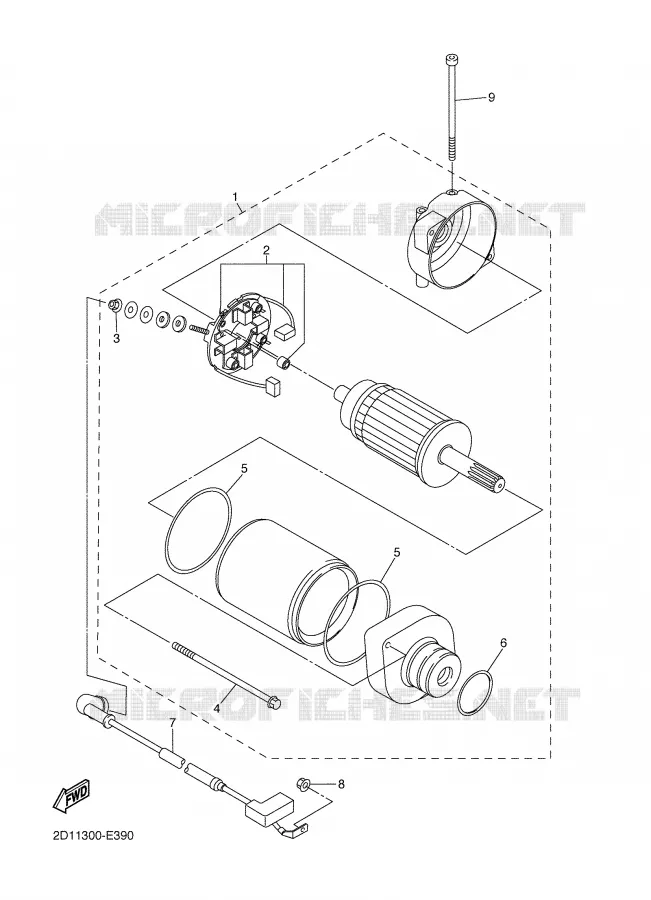 STARTMOTOR Yamaha MOTO 1000 2008 FZ1  FZ1-N FAZER _