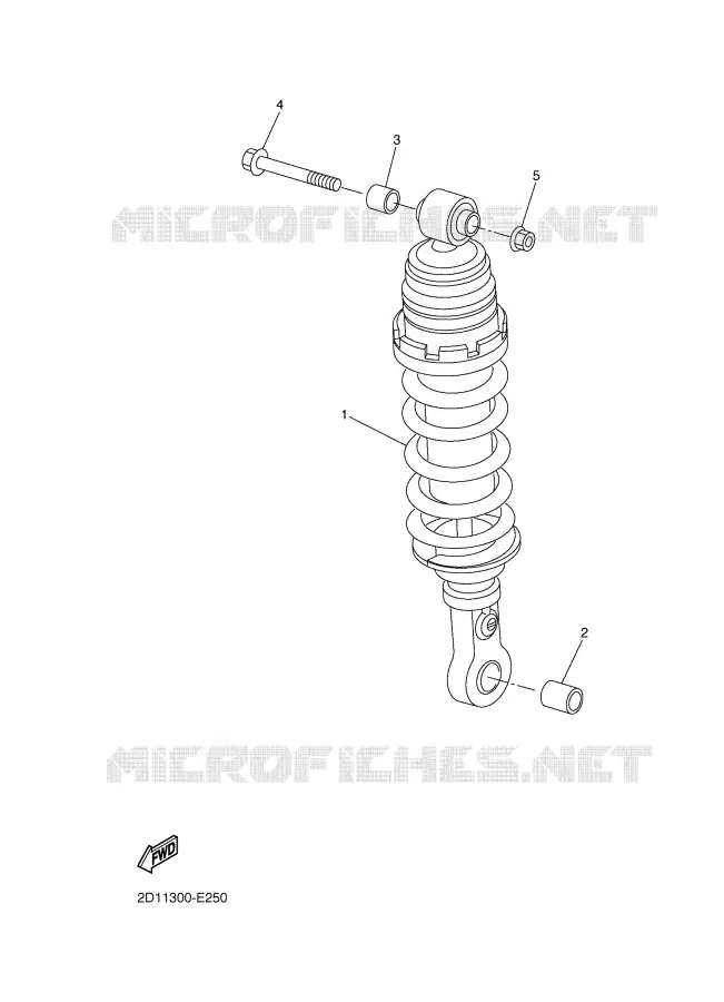 ACHTER SCHOKBREKER Yamaha MOTO 1000 2006 FAZER  FZ1-S