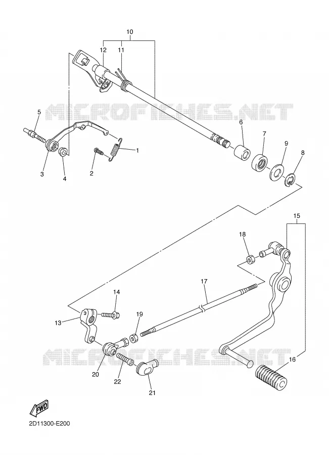 SCHAKEL STANG / PEDAAL Yamaha MOTO 1000 2006 FAZER  FZ1-S