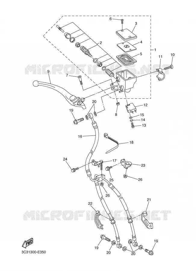 REMPOMP VOOR Yamaha MOTO 1000 2006 FAZER  FZ1-S