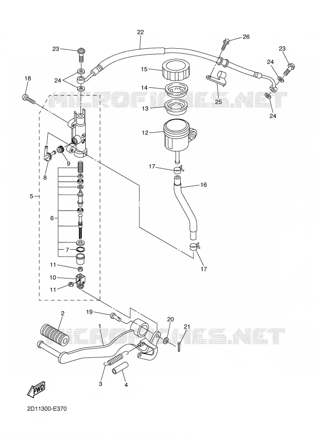 REMPOMP ACHTER Yamaha MOTO 1000 2007 FAZER  FZ1-S