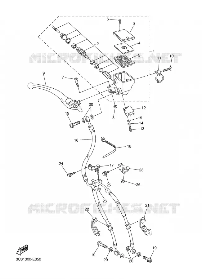 REMPOMP VOOR Yamaha MOTO 1000 2007 FAZER  FZ1-S