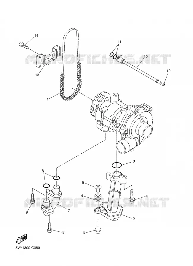 OLIEPOMP Yamaha MOTO 1000 2008 FAZER  FZ1-S