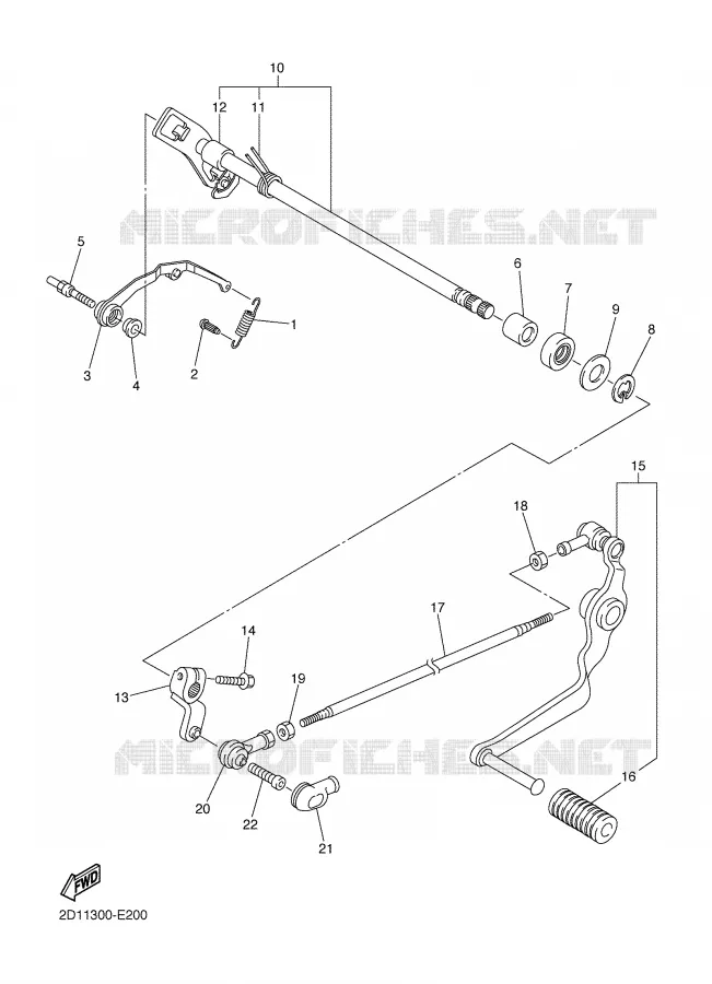 SCHAKEL STANG / PEDAAL Yamaha MOTO 1000 2008 FAZER  FZ1-S