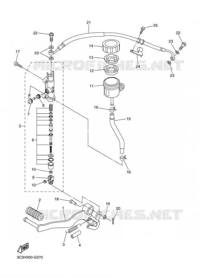 REMPOMP ACHTER Yamaha MOTO 1000 2008 FAZER  FZ1-S