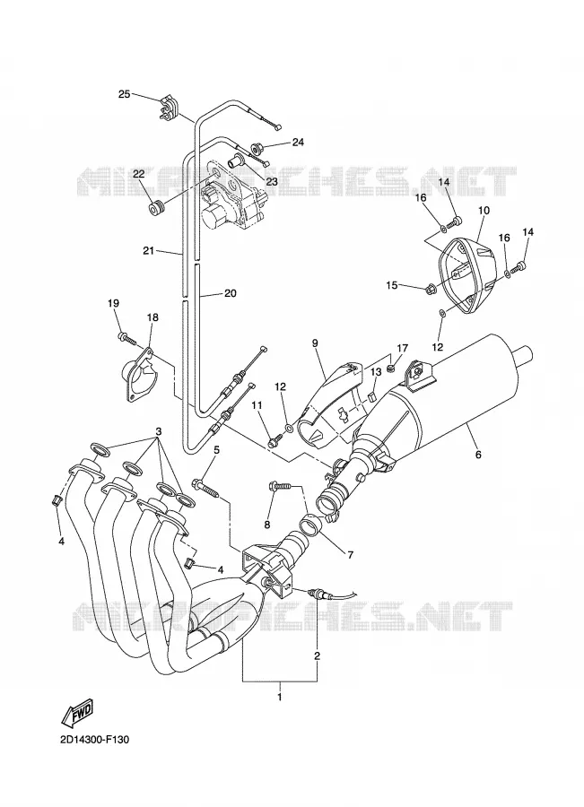 UITLAAT Yamaha MOTO 1000 2007 FAZER ABS  FZ1-SA