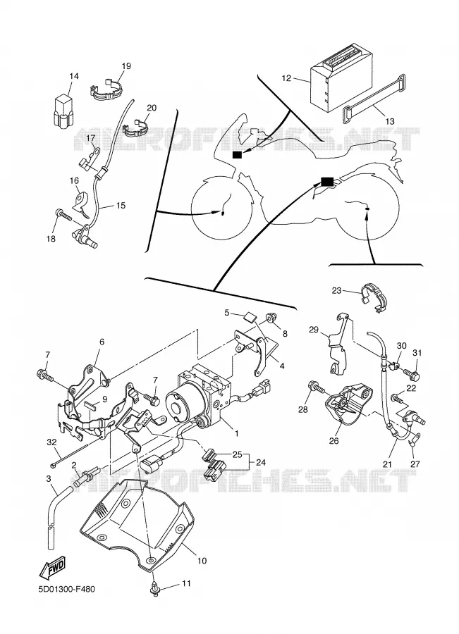ELECTRISCH 3 Yamaha MOTO 1000 2007 FAZER ABS  FZ1-SA