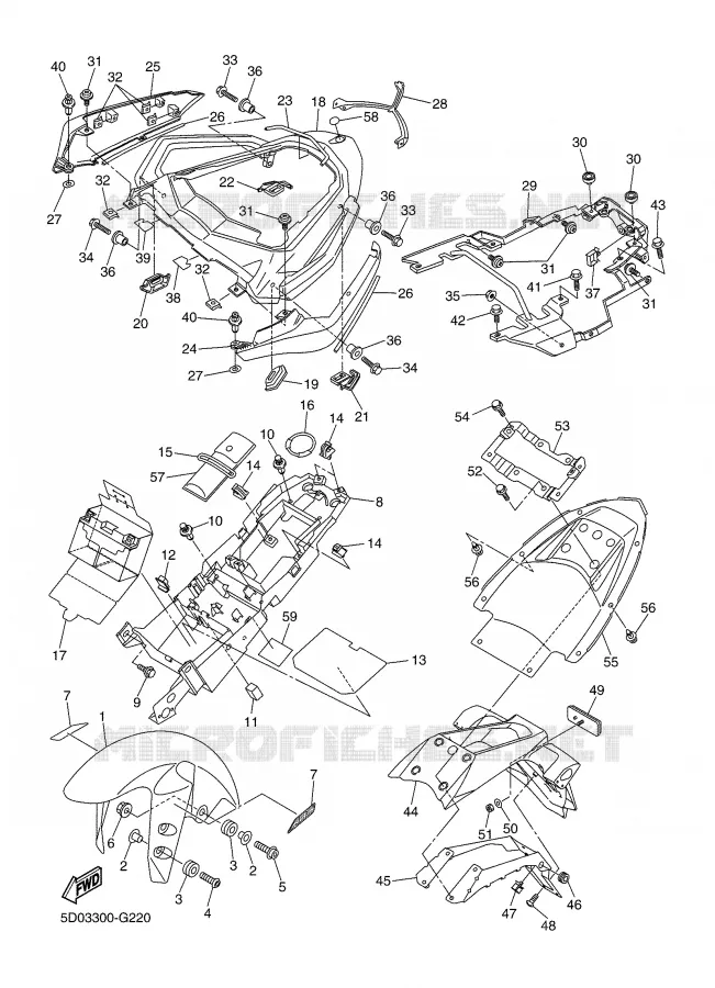 SPATBORD Yamaha MOTO 1000 2008 FAZER ABS  FZ1-SA