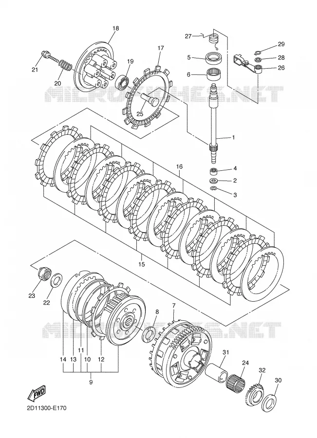 STARTMOTOR KOPPELINGS Yamaha MOTO 1000 2006 FAZER  FZ1-SV