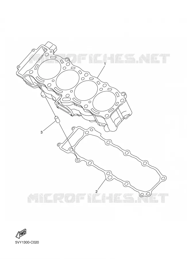 CILINDER Yamaha MOTO 1000 2007 FAZER  FZ1-SW