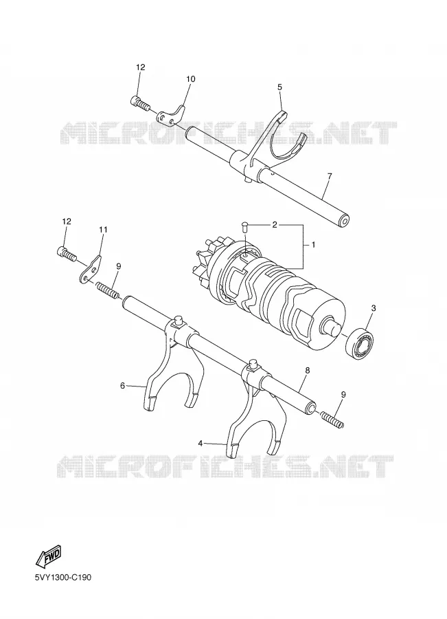 SCHAKELWALS / VORKEN Yamaha MOTO 1000 2007 FAZER  FZ1-SW