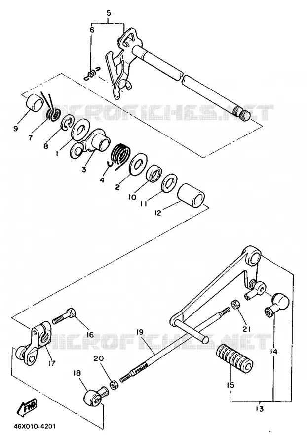 SCHAKEL STANG / PEDAAL Yamaha MOTO 600 1986 FZ  FZ600