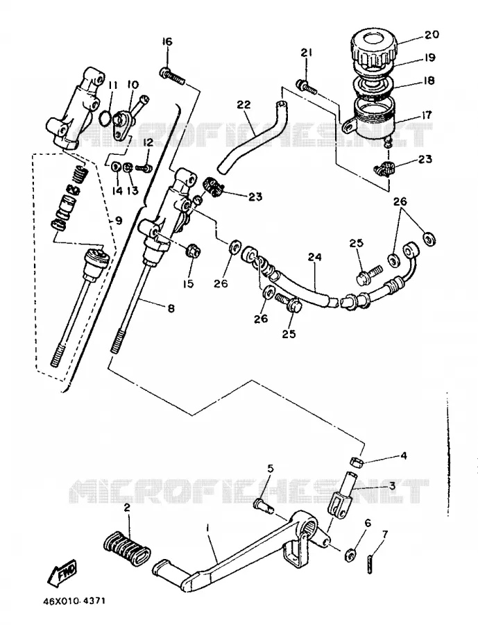 REMPOMP ACHTER Yamaha MOTO 600 1986 FZ  FZ600