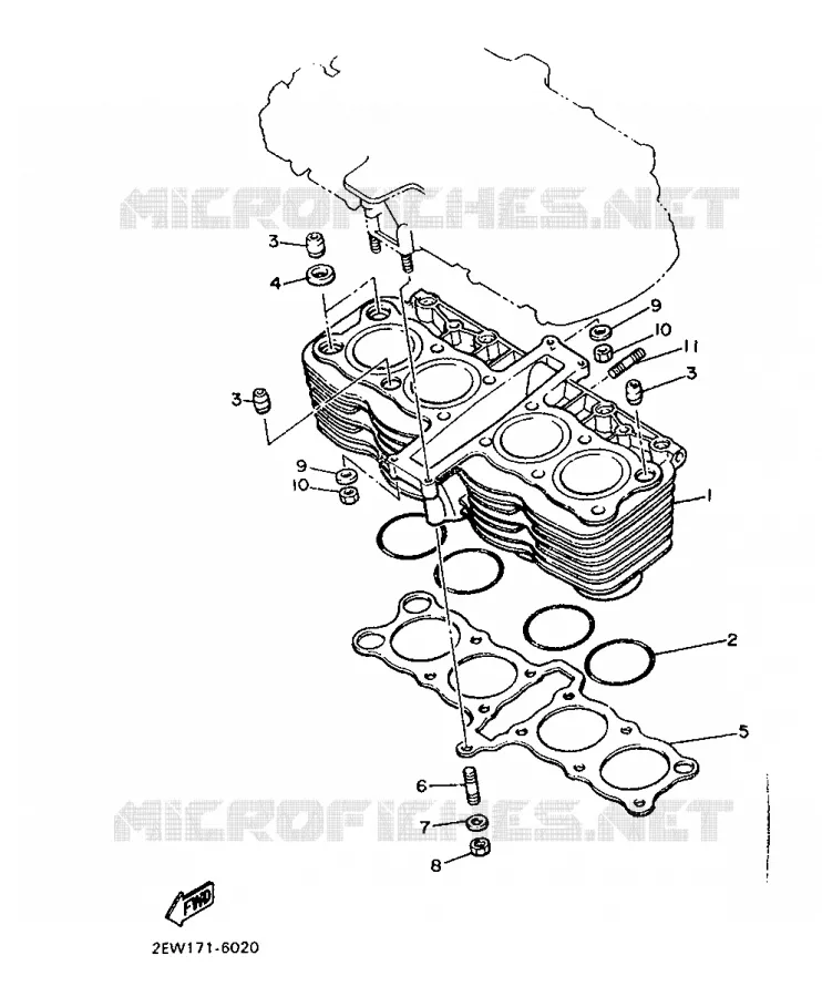 CILINDER Yamaha MOTO 600 1988 FZ  FZ600