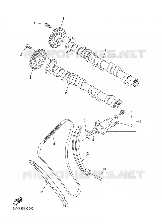 NOKKENAS / KETTING Yamaha MOTO 600 2004 FZ6  FZ6-N