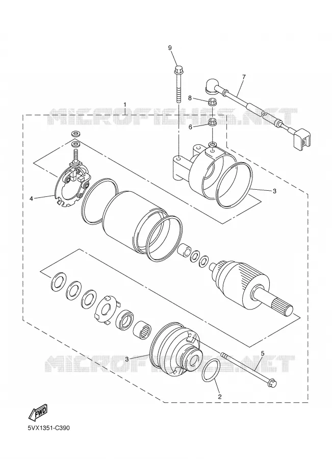STARTMOTOR Yamaha MOTO 600 2004 FZ6  FZ6-N