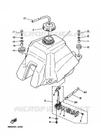 BENZINE TANK voor Yamaha YFZ350 1998