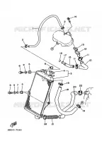 RADIATEUR / SLANG voor Yamaha YFZ350 1998