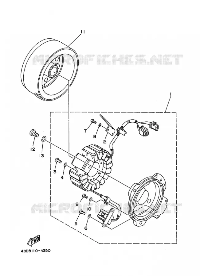 DYNAMO Yamaha QUAD 250 1998 TIMBERWOLF  YFB250FW
