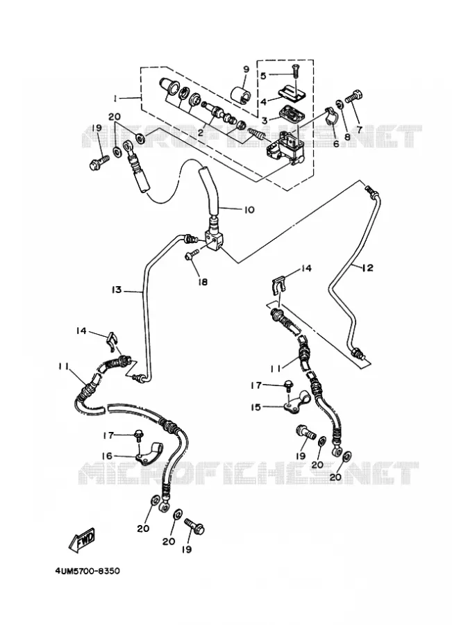 REMPOMP VOOR Yamaha QUAD 400 1998 YFM  YFM400FW YFM400FWK