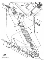 ACHTER SCHOKBREKER voor Yamaha YFM350X 1997