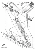 ACHTER SCHOKBREKER voor Yamaha YFM350X 1997
