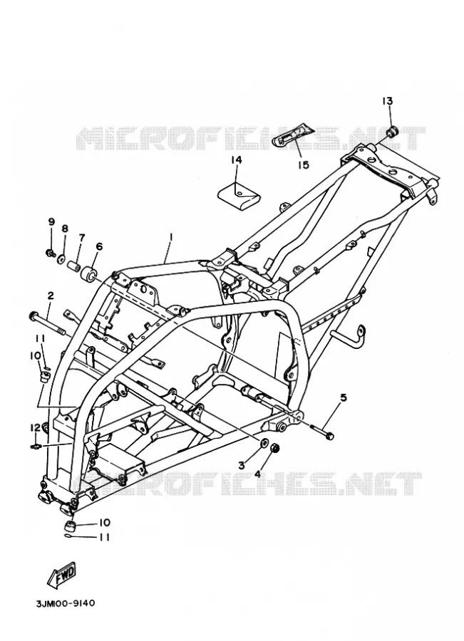 FRAME Yamaha QUAD 200 1997 BLASTER  YFS200 BLASTER