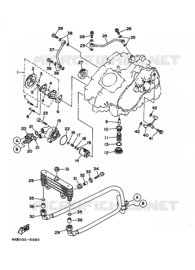 OLIEPOMP Yamaha QUAD 350 1997 WOLVERINE  YFM350FW-X YFM35FXJ