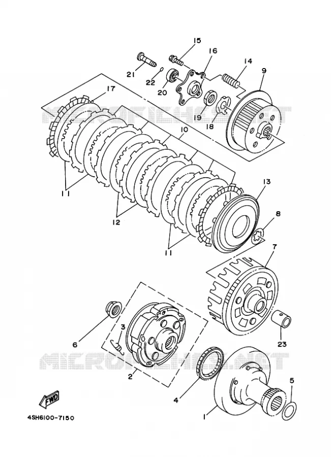 STARTMOTOR KOPPELINGS Yamaha QUAD 400 1997 YFM  YFM400FW