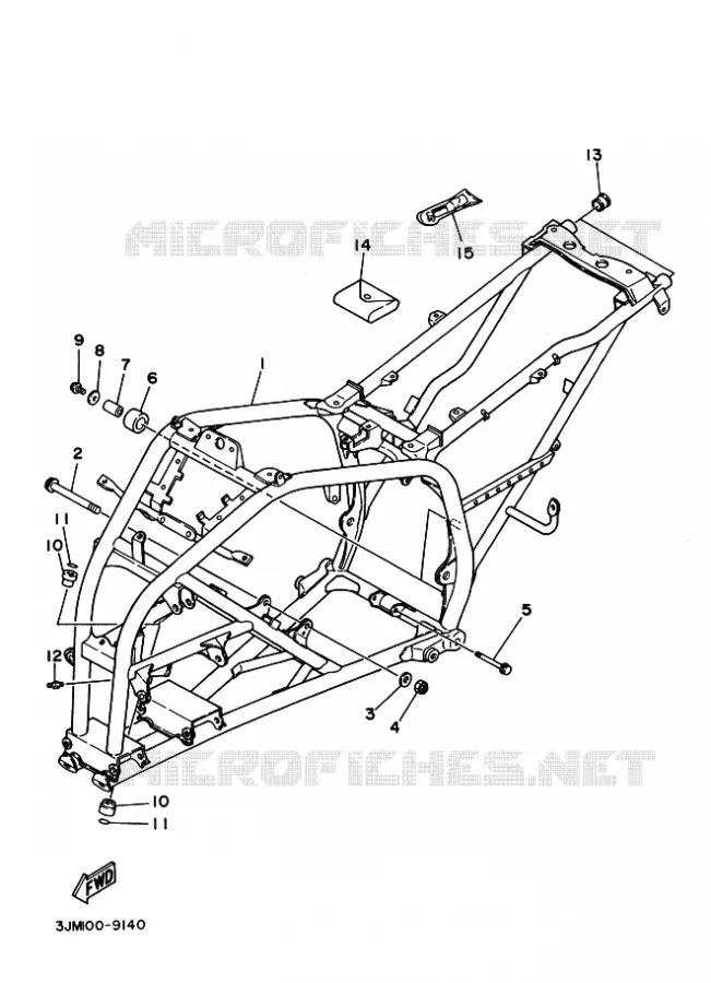 FRAME Yamaha QUAD 200 1996 BLASTER  YF200S