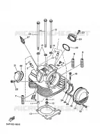 CILINDERKOP voor Yamaha YFM350FW 1996