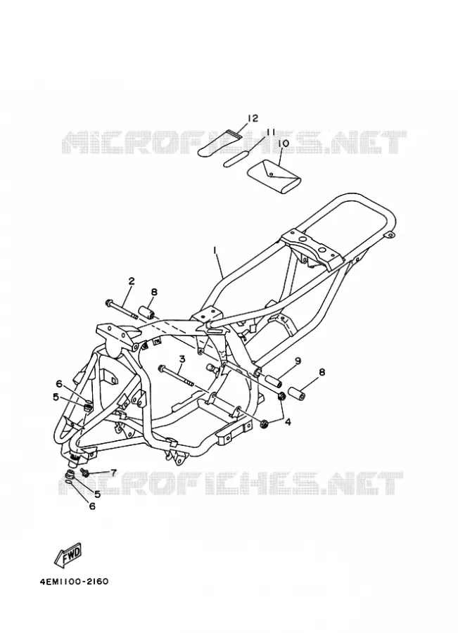 FRAME Yamaha QUAD 80 1996 RAPTOR  YFM80