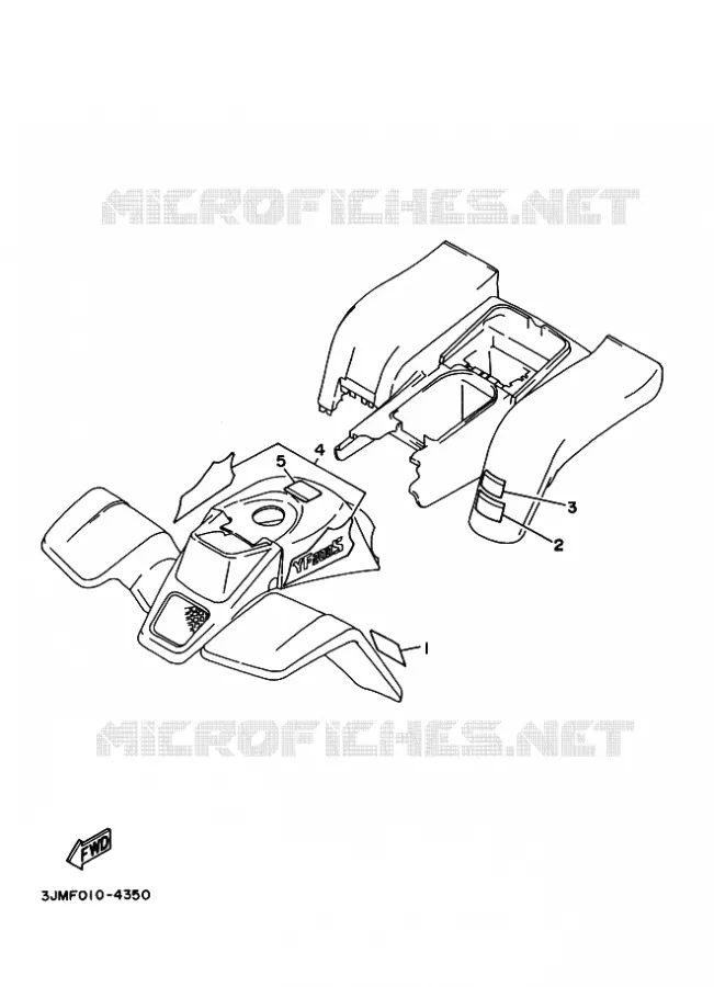 STICKER / LABEL 3 Yamaha QUAD 200 1996 BLASTER  YFS200 BLASTER