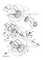 ACHTERWIEL voor Yamaha YFB250FW 1996