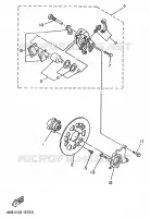 REMKLAUW ACHTER voor Yamaha YFM350FW-X 1996