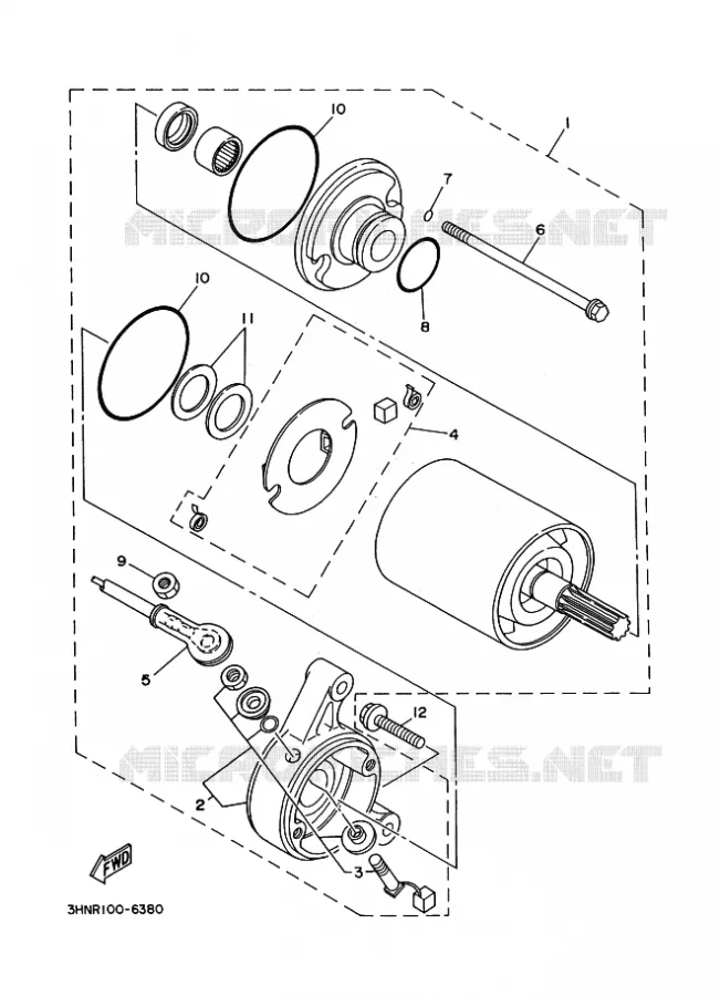 STARTMOTOR Yamaha QUAD 350 1996 YFM  YFM350U
