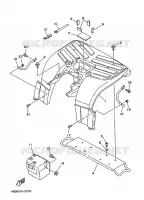 ACHTERSPATBORD 1 voor Yamaha YFB250 1995