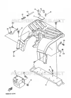 ACHTERSPATBORD 1 voor Yamaha YFB250 1995