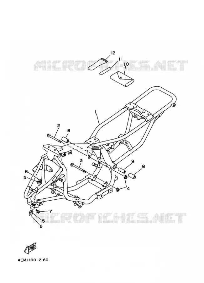 FRAME Yamaha QUAD 80 1995 RAPTOR  YFM80